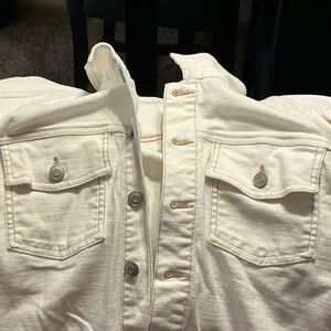 Ivory Button-Front Denim Jacket dress